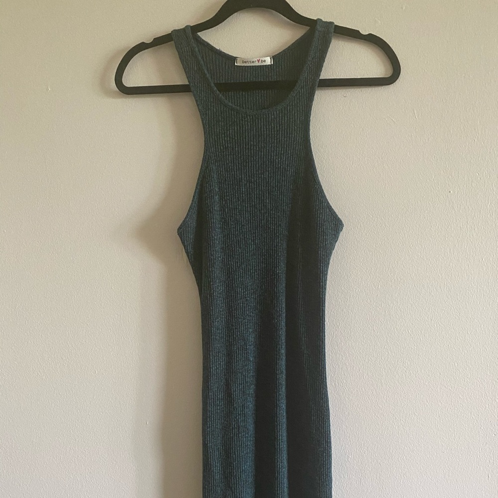 Green/teal knit dress